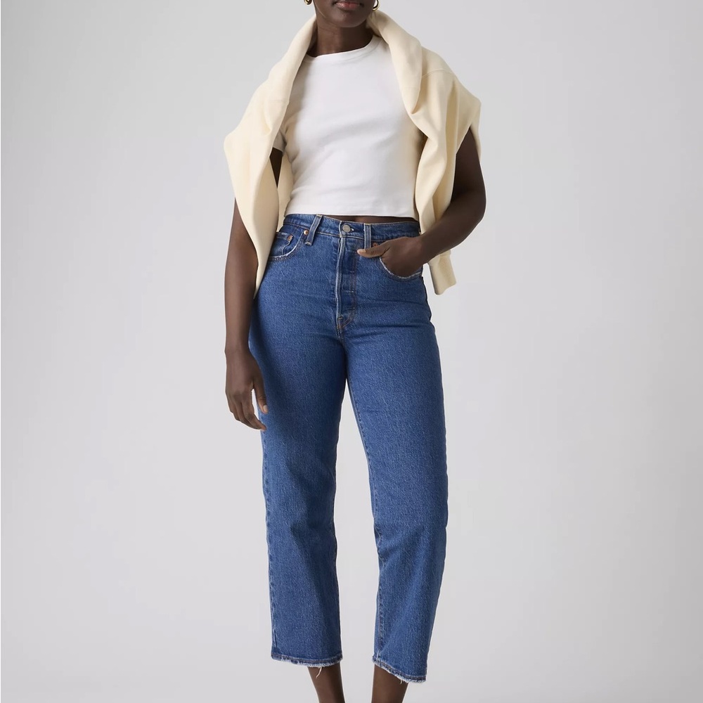 Levi's Blue Ankle Jeans for Women